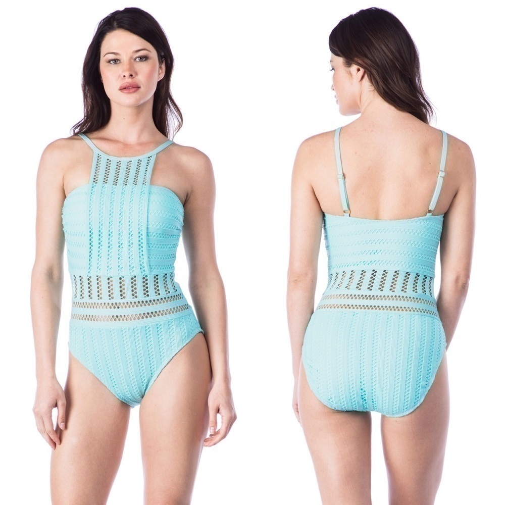 Kenneth Cole Aqua One Piece Luxe Swimsuit XL